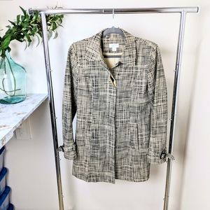 ⭐Loft Black And White Crosshatch Cool Weather Jacket Checks Small⭐